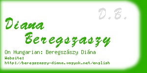 diana beregszaszy business card