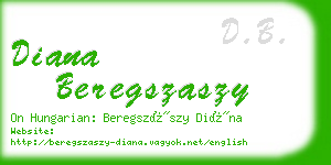 diana beregszaszy business card